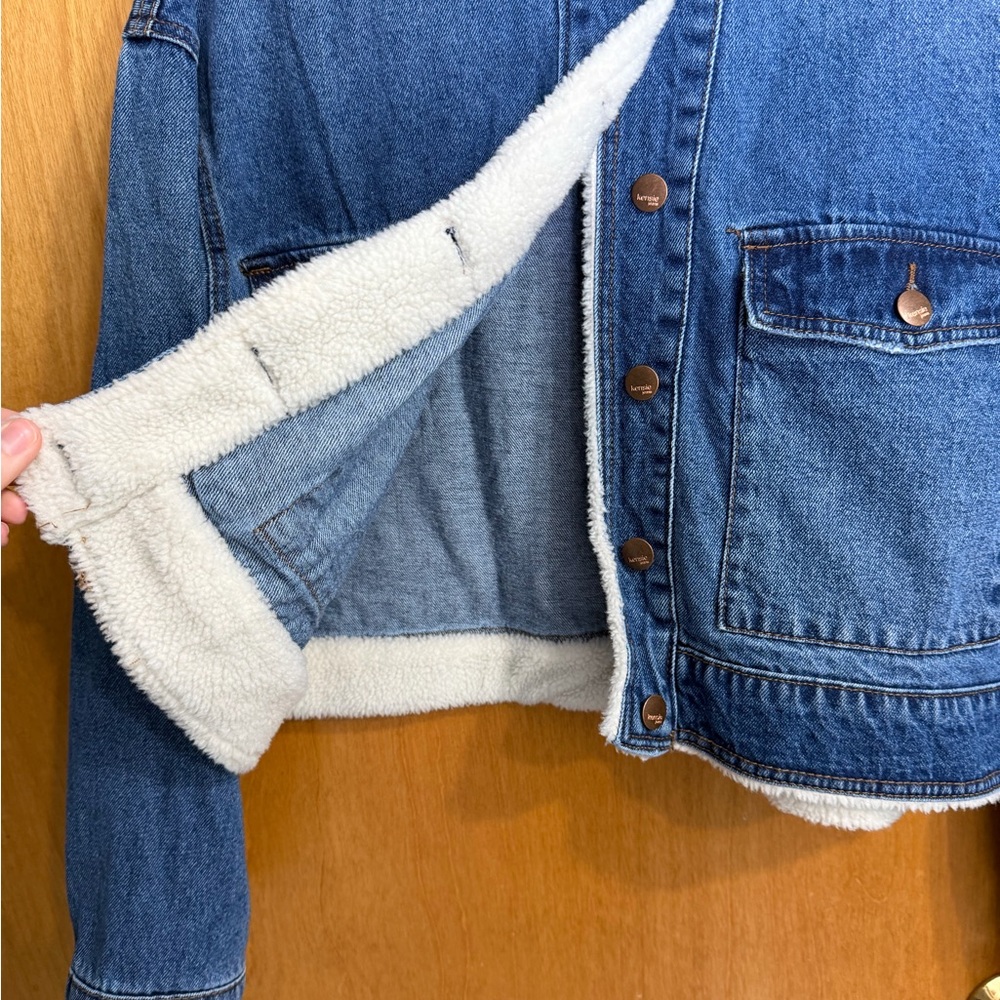 Kensie Classic Blue Jean Jacket - Picture 2 of 3